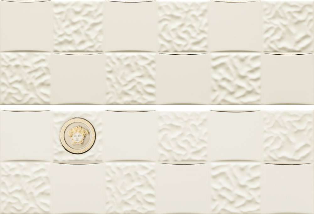 Декоративные элементы Versace Gold Acqua Dama Bianco Platino 68850, цвет белый, поверхность глянцевая, прямоугольник, 250x750