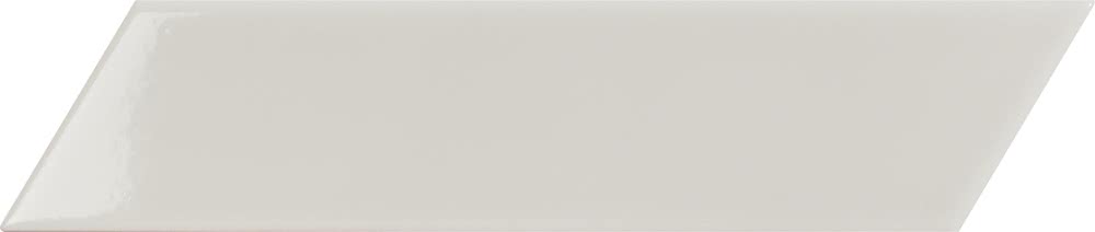 Керамическая плитка Cevica Chevron Light Grey Left, цвет серый, поверхность глянцевая, шеврон, 64x260