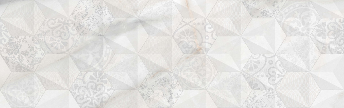 Керамическая плитка Undefasa Essenza Decor Star, цвет белый, поверхность матовая, прямоугольник, 315x1000