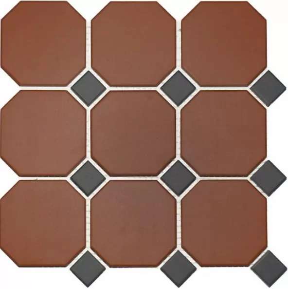 Керамогранит Topcer Field Material 4420OCT14, цвет коричневый чёрный тёмный, поверхность матовая, квадрат, 300x300