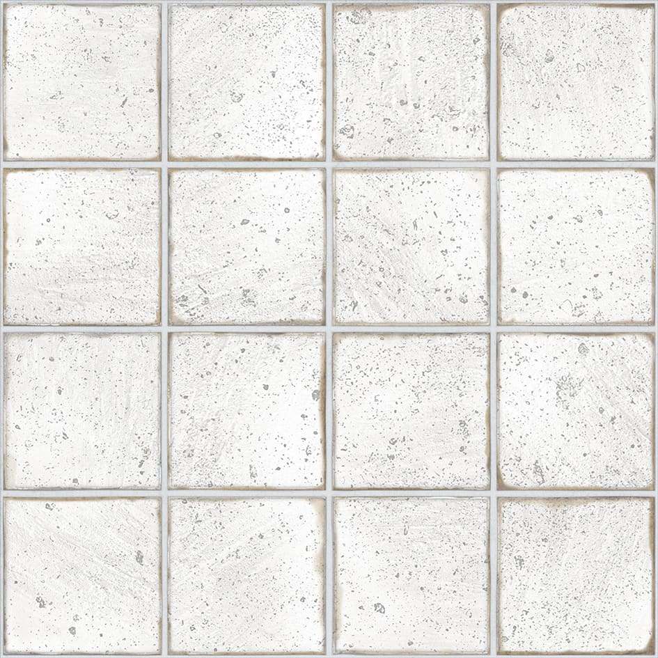 Керамогранит Керамин Корфу 7, цвет белый, поверхность матовая, квадрат, 400x400