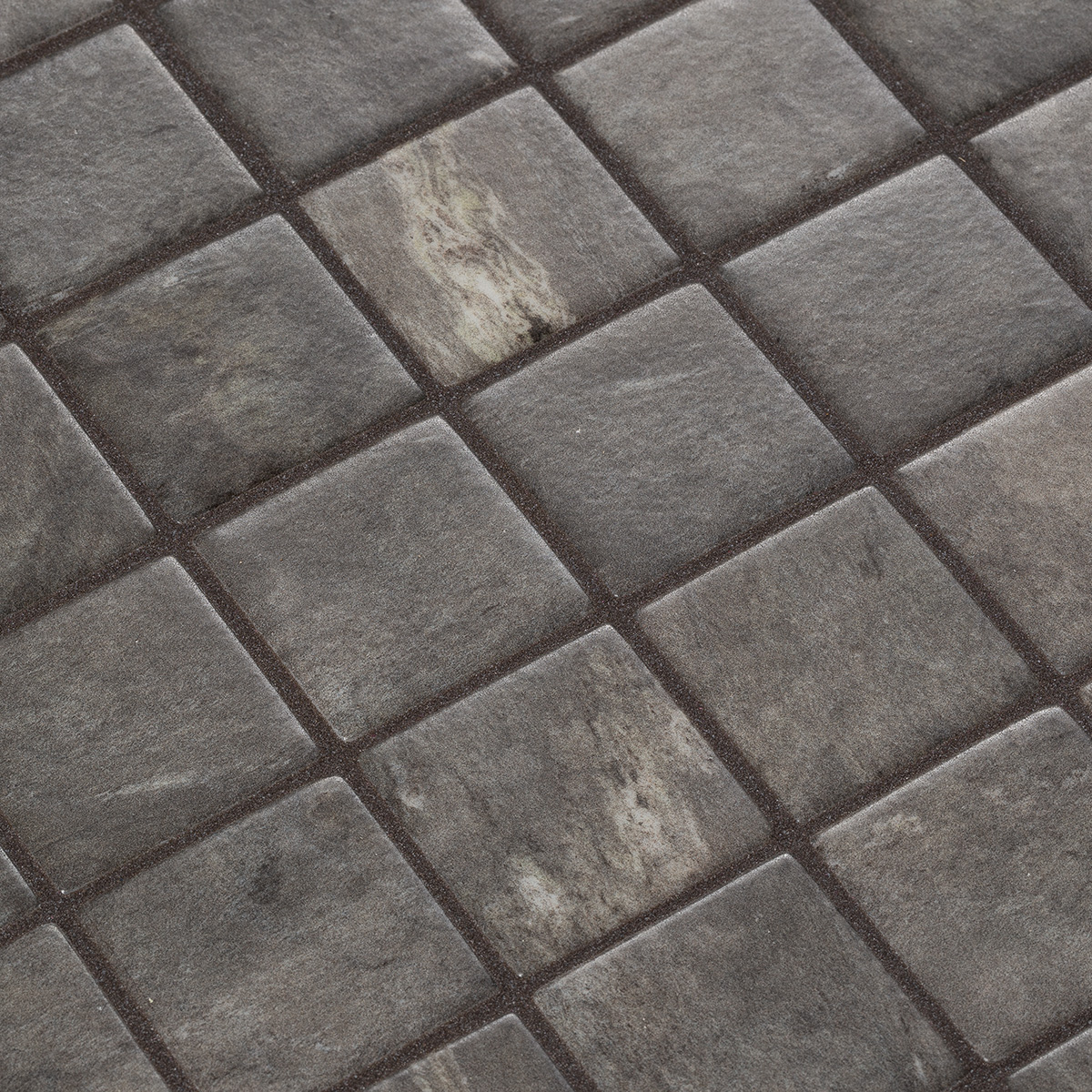 Мозаика Ezarri Safe-Steps Phyllite 50, цвет серый, поверхность матовая, квадрат, 365x365