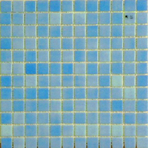 Мозаика Vidrepur Colors № 501 (На Сцепке), цвет бирюзовый, поверхность глянцевая, прямоугольник, 317x396