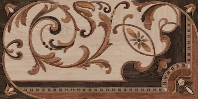 Декоративные элементы Kerama Marazzi Гранд Вуд декорированный левый DD570700R, цвет коричневый, поверхность матовая, прямоугольник, 800x1600