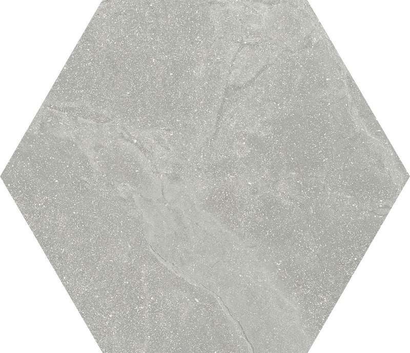 Керамогранит Provenza Eureka Esagona Grigio EF4M, цвет серый, поверхность матовая, шестиугольник, 193x220