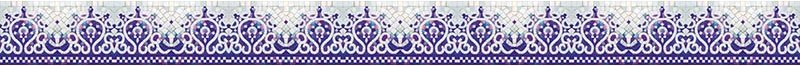Бордюры Alma Mosaic Бордюры BC350, цвет белый фиолетовый, поверхность глянцевая, прямоугольник, 240x427