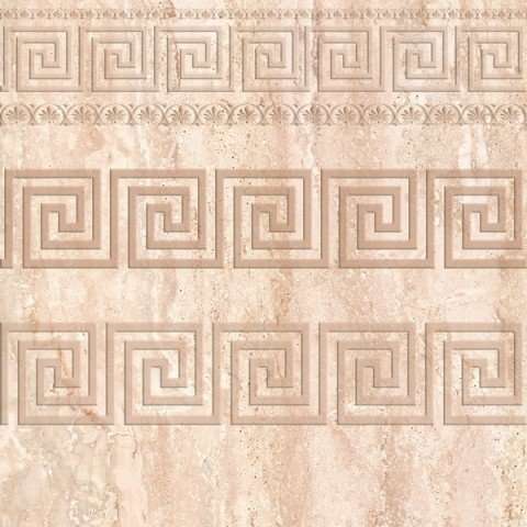 Декоративные элементы Terracotta Декор прямой Travertin Medalion Кремовый, цвет бежевый, поверхность матовая, квадрат, 300x300