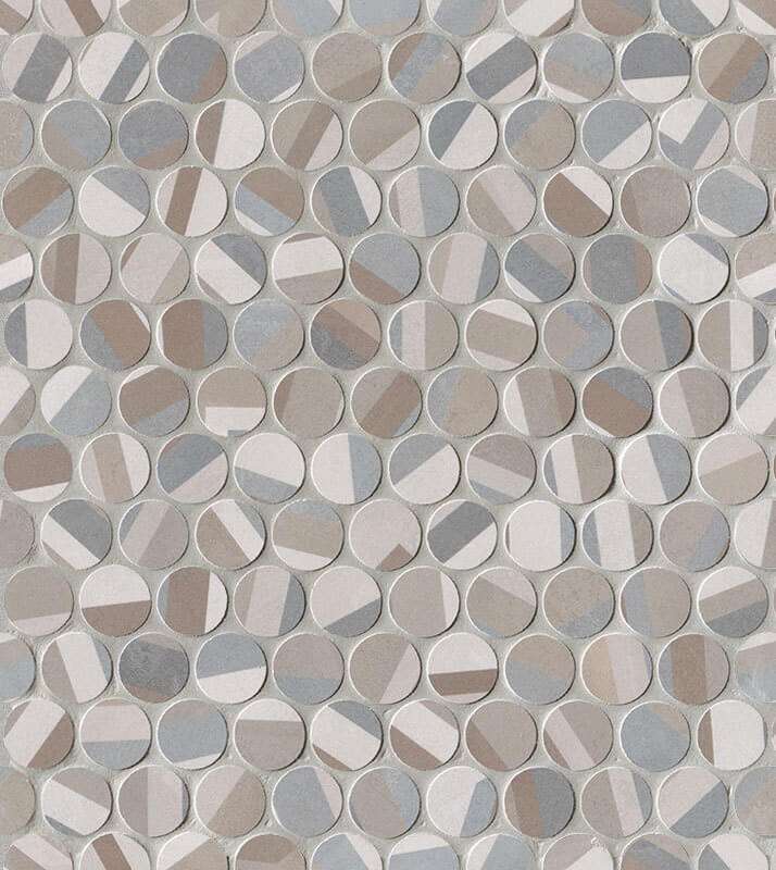 Мозаика Fap Color Line Deco Round Mosaico FNL5, цвет разноцветный, поверхность матовая, круг и овал, 295x325