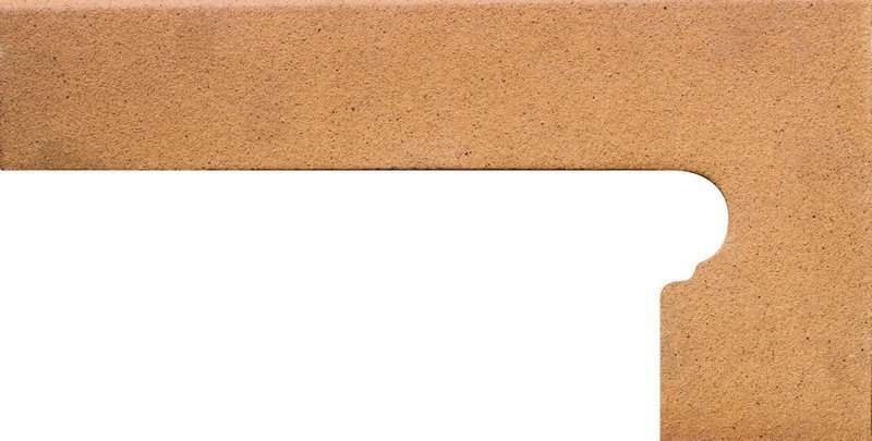 Спецэлементы Gres de Aragon Natural Zanquin Dch, цвет коричневый, поверхность матовая, прямоугольник, 200x390