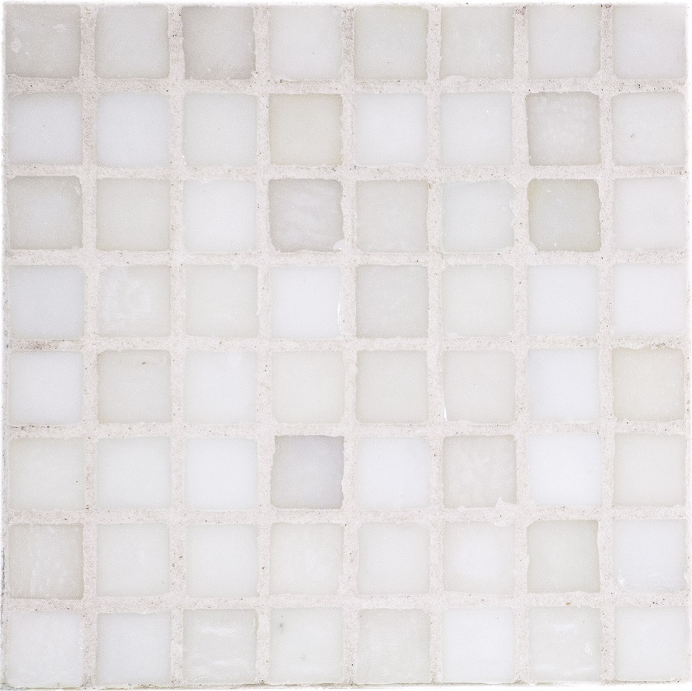Мозаика Terratinta Vetri 5 White BWMN405, цвет белый, поверхность матовая, квадрат, 310x310