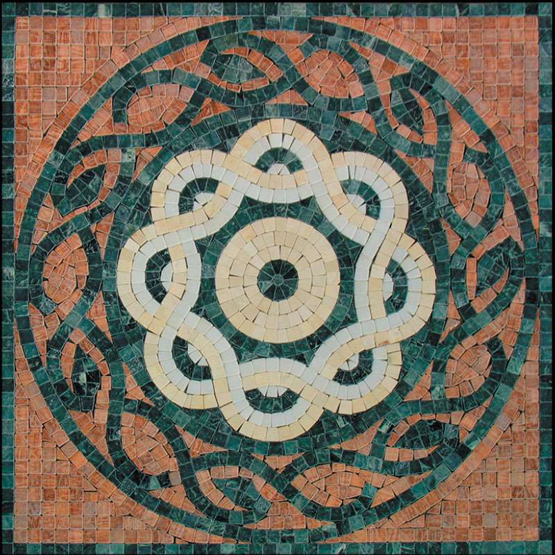 Мозаика Natural Mosaic Мозаичные ковры PH-08, цвет разноцветный, поверхность полированная, квадрат, 1000x1000