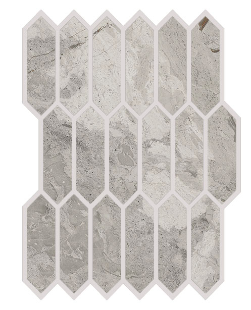 Мозаика Cerdomus Karnis Mosaico Losanga Grey Matt 97437, цвет серый, поверхность матовая, прямоугольник, 300x380