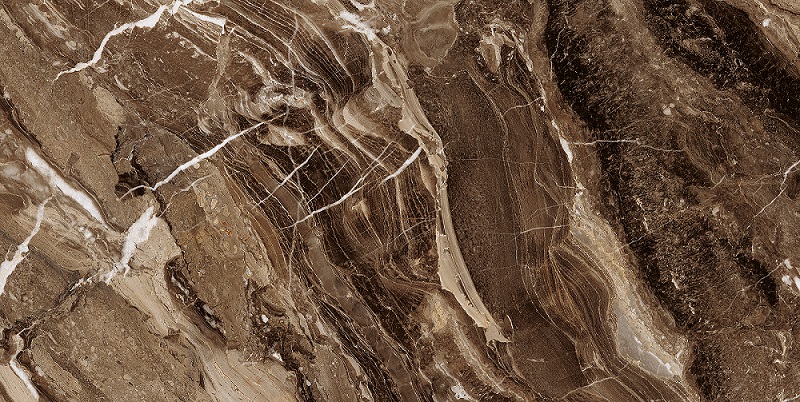 Керамогранит Идальго Арабеско Лайт LR, цвет коричневый, поверхность лаппатированная, прямоугольник, 600x1200