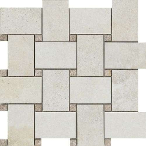 Мозаика La Fabbrica Jungle Stone Intreccio Bone Nat 154308, цвет белый, поверхность матовая, квадрат, 300x300