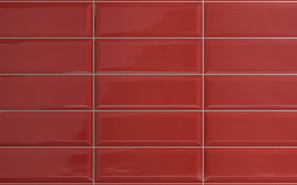 Керамическая плитка Iris Adamas Ruber 754971, цвет красный, поверхность глянцевая, прямоугольник, 100x300