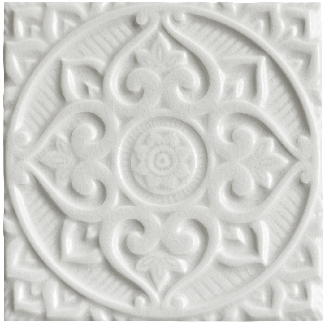 Керамическая плитка Adex Earth Relieve Mandala Energy Ash Gray ADEH4016, цвет серый, поверхность структурированная, квадрат, 150x150