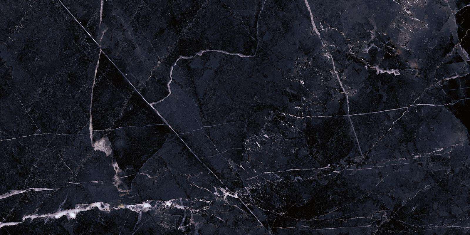 Широкоформатный керамогранит Emilceramica (Acif) Tele Di Marmo Revolution Calacatta Black Lapp EJYN, цвет чёрный, поверхность лаппатированная, прямоугольник, 900x1800