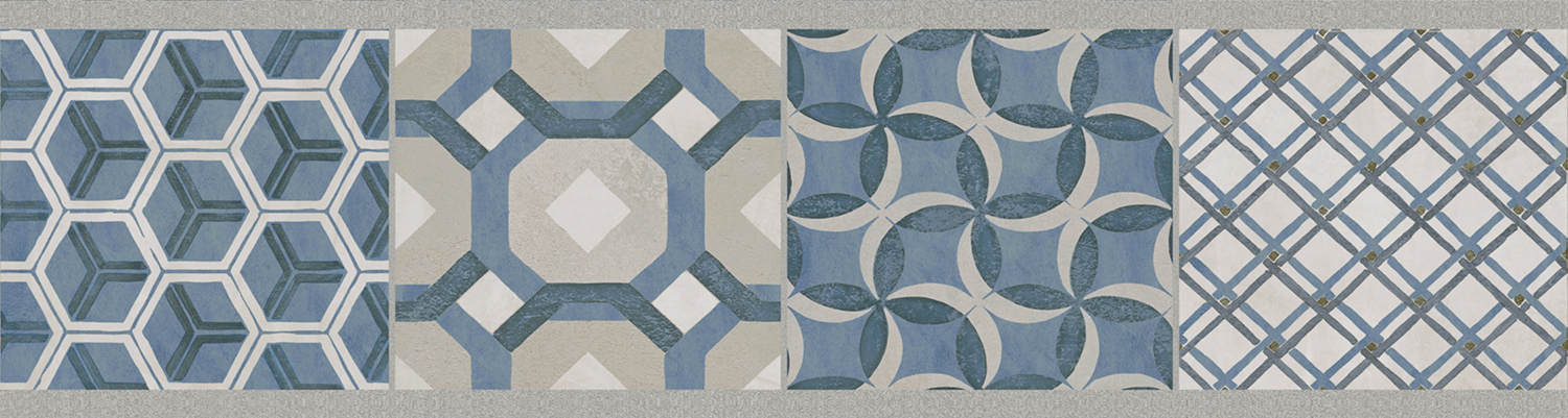 Бордюры Kerama Marazzi Онда 2 обрезной VT\B449\11037R, цвет синий, поверхность матовая, прямоугольник, 72x300