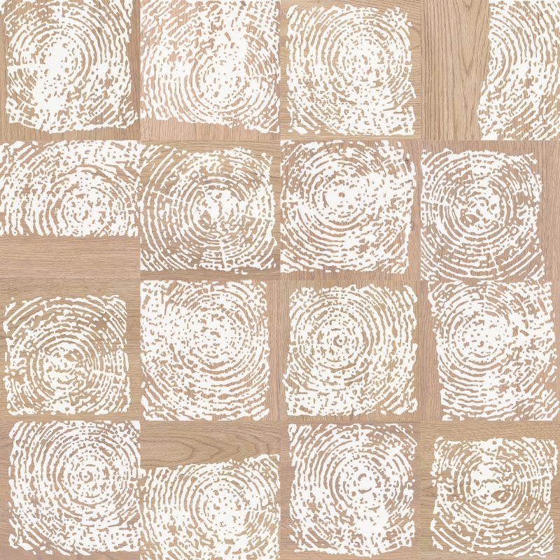 Керамогранит ABK Poetry Decor Paint Wood Nat PF60010074, цвет белый бежевый, поверхность натуральная, квадрат, 200x200