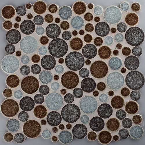 Мозаика Colorker Mosaico Sphere Brown Grey, цвет серый, поверхность матовая, квадрат, 300x300
