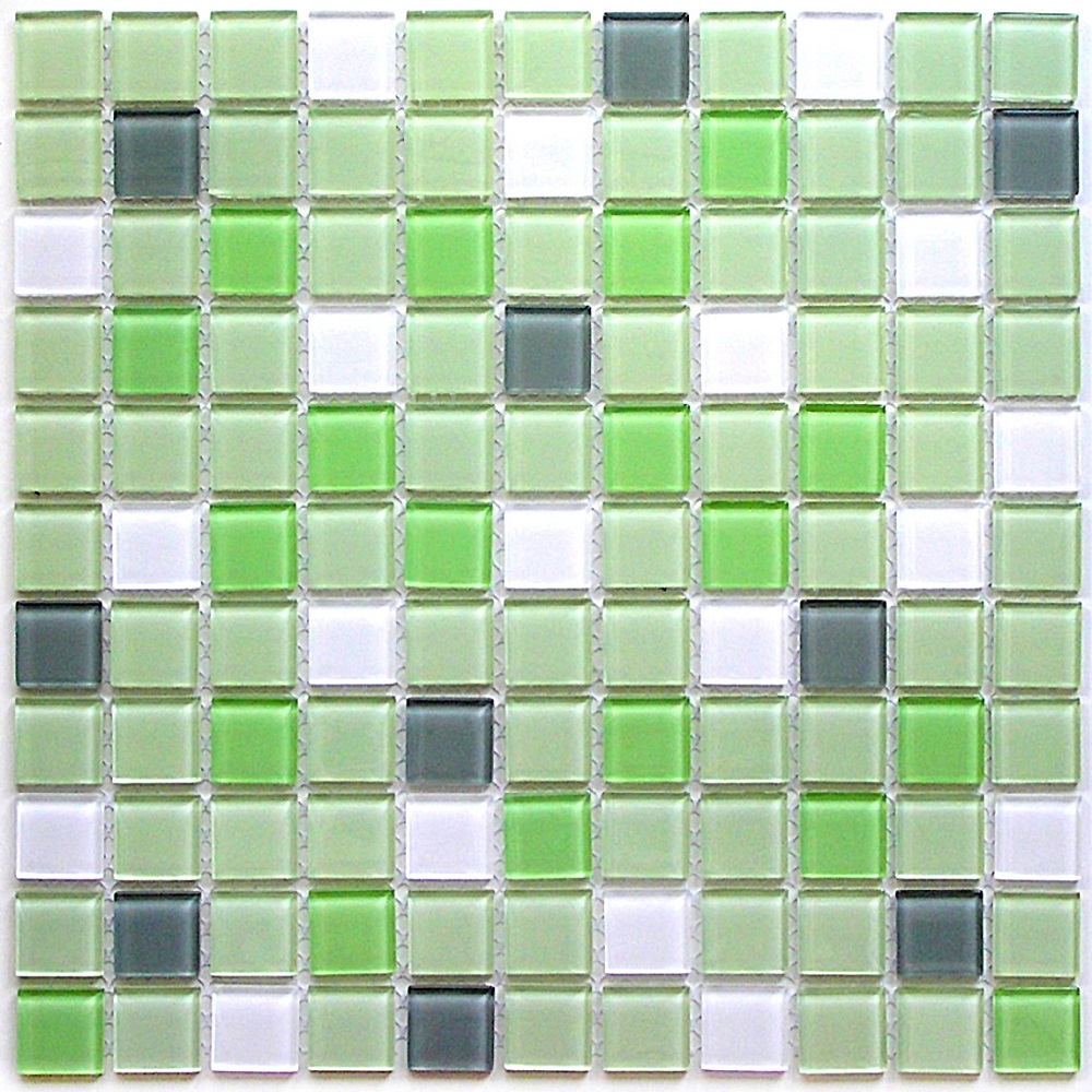 Мозаика Bonaparte Bonaparte Soft Mix, цвет зелёный, поверхность глянцевая, квадрат, 300x300