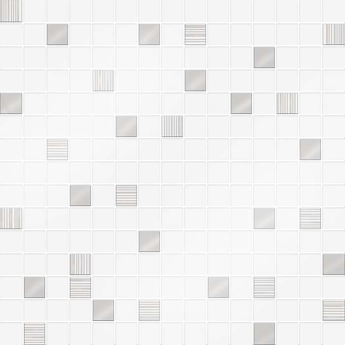 Мозаика Eurotile Valentino Mosaic 908, цвет серый, поверхность глянцевая, квадрат, 300x300