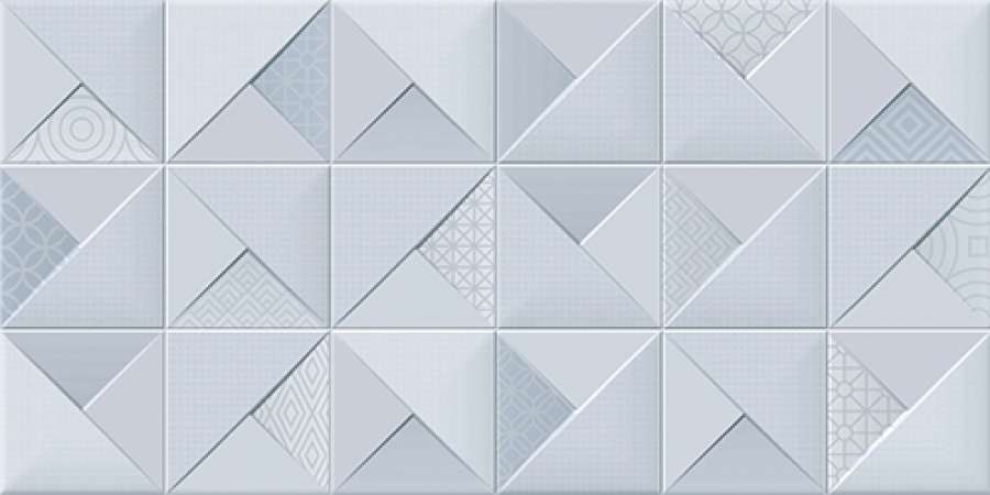 Декоративные элементы Dual Gres Glam Origami Blue, цвет голубой, поверхность матовая, прямоугольник, 300x600