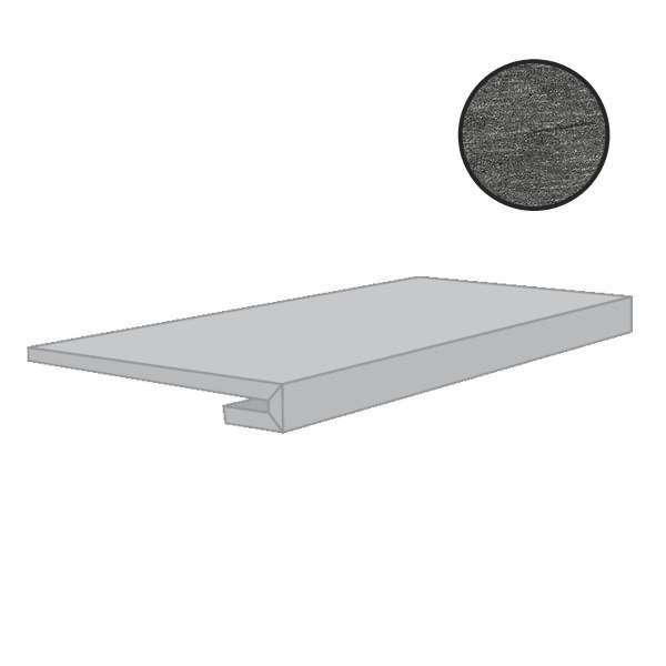Ступени Floor Gres Airtech Basel Grey Nat Gr 761063, цвет серый тёмный, поверхность матовая натуральная, прямоугольник, 330x1200