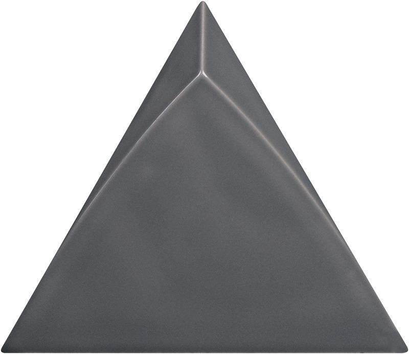 Керамическая плитка Equipe Magical 3 Tirol Dark Grey 24445, цвет серый тёмный, поверхность глянцевая 3d (объёмная), треугольник, 108x124