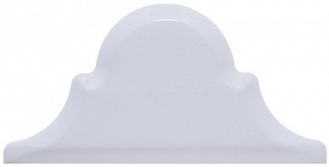 Керамическая плитка Adex ADST8008 Arabesco Biselado Remate Snow Cap, цвет белый, поверхность глянцевая, арабеска, 75x150
