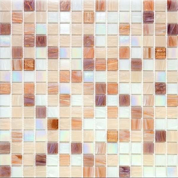 Мозаика Alma Mosaic Растяжки 20 Navajo(m) MIX 1 (первый микс), цвет белый коричневый бежевый, поверхность глянцевая, квадрат, 327x327