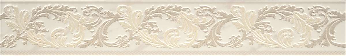 Бордюры Versace Marble Fas.10 Barocchina Bianco 240881, цвет белый, поверхность лаппатированная, прямоугольник, 96x585