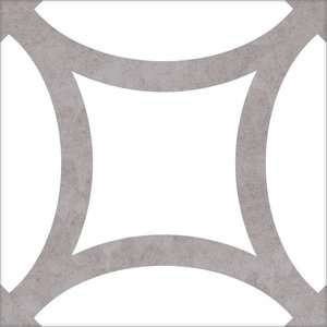 Керамическая плитка Mayolica District Figure Silver Grey, цвет серый, поверхность матовая, квадрат, 200x200