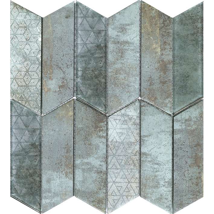 Мозаика L'Antic Colonial Rhomboid Verdigris L244009611, цвет серый, поверхность матовая, квадрат, 298x298x8
