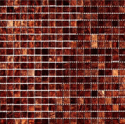 Мозаика Art & Natura Murano Specchio 25 15mm, цвет бордовый, поверхность глянцевая, квадрат, 300x300