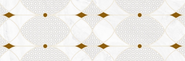 Декоративные элементы Gracia Ceramica Constance Grey Light Decor 02, цвет белый серый золотой, поверхность глянцевая, прямоугольник, 300x900