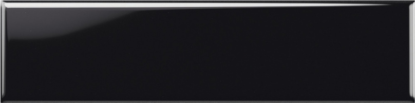 Керамическая плитка Baldocer Tennessee Black Gloss, цвет чёрный тёмный, поверхность глянцевая, прямоугольник, 75x300