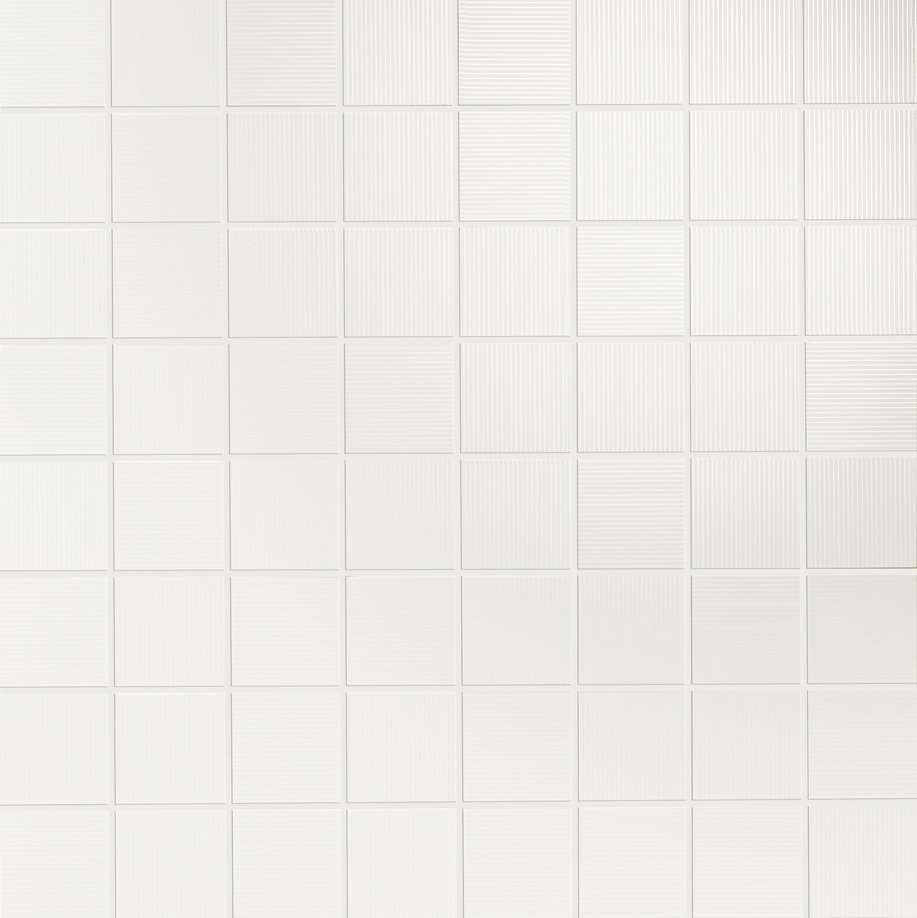 Мозаика Love Tiles Mosaic Oceano Bianco, цвет белый, поверхность глянцевая, квадрат, 350x350