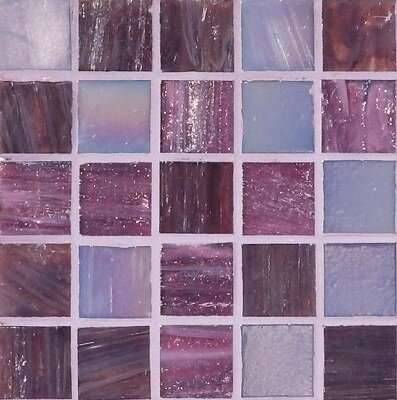 Мозаика Bisazza Mix Marlene, цвет фиолетовый сиреневый, поверхность глянцевая, квадрат, 200x200