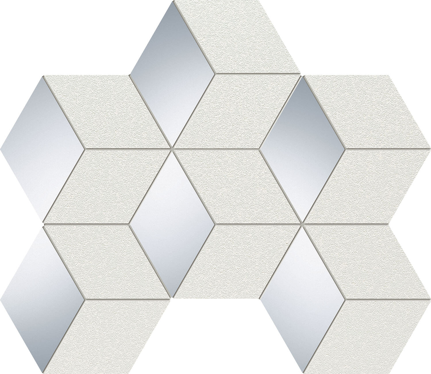 Мозаика Tubadzin MS-Perla White, цвет белый бежевый голубой, поверхность рельефная, прямоугольник, 221x289