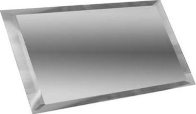 Керамическая плитка ДСТ Прямоугольная зеркальная серебряная плитка с фацетом 10 мм ПЗС1-01, цвет серый, поверхность глянцевая, прямоугольник, 120x240