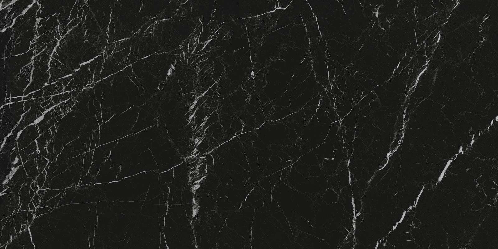 Широкоформатный керамогранит Marazzi Italy Grande Marble Look Elegant Black Lux M11M, цвет чёрный, поверхность полированная, прямоугольник, 1200x2400