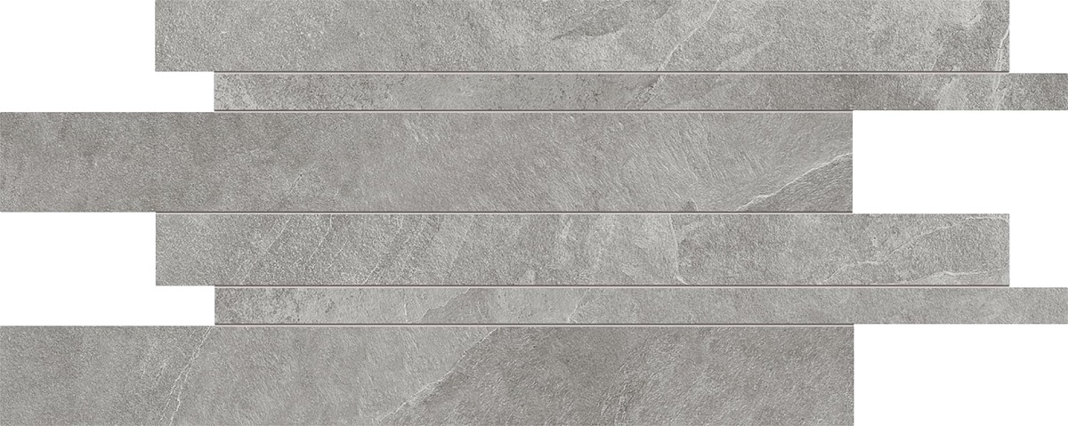 Мозаика Ergon Cornerstone Listelli Sfalsati Slate Grey EKKM, цвет серый, поверхность натуральная, прямоугольник, 300x600