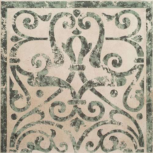 Керамическая плитка Arkadia Ornamenti Bc Verde Mod. B, цвет бежевый, поверхность матовая, квадрат, 300x300