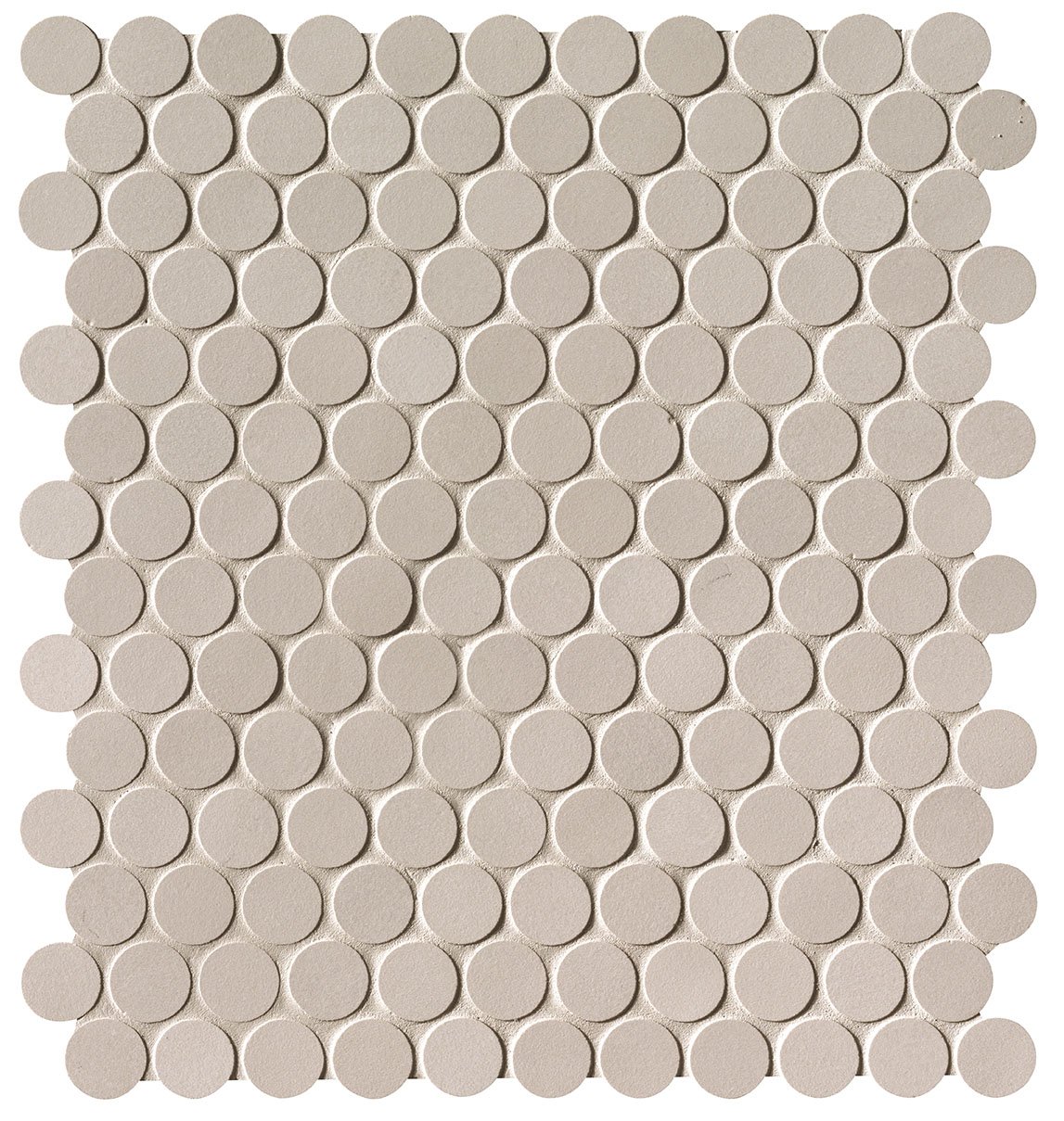 Мозаика Fap Milano&Floor Beige Round Mosaico Matt fNSU, цвет бежевый, поверхность матовая, квадрат, 295x325