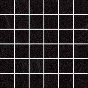 Мозаика Vives Seine Mosaico Basalto, цвет чёрный, поверхность матовая, квадрат, 300x300