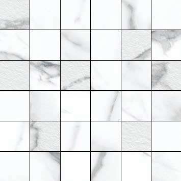 Мозаика Cerdomus Statuario Mosaico 4,7x4,7 Bianco Nat 72799, цвет белый, поверхность матовая, квадрат, 300x300