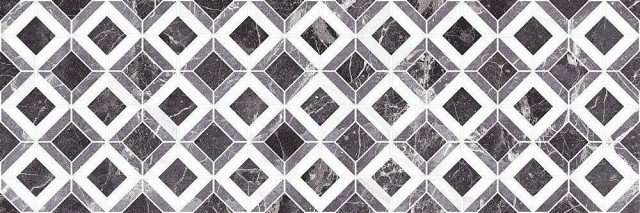 Декоративные элементы Cristacer Minerva-D, цвет белый серый чёрный, поверхность глянцевая, прямоугольник, 250x750
