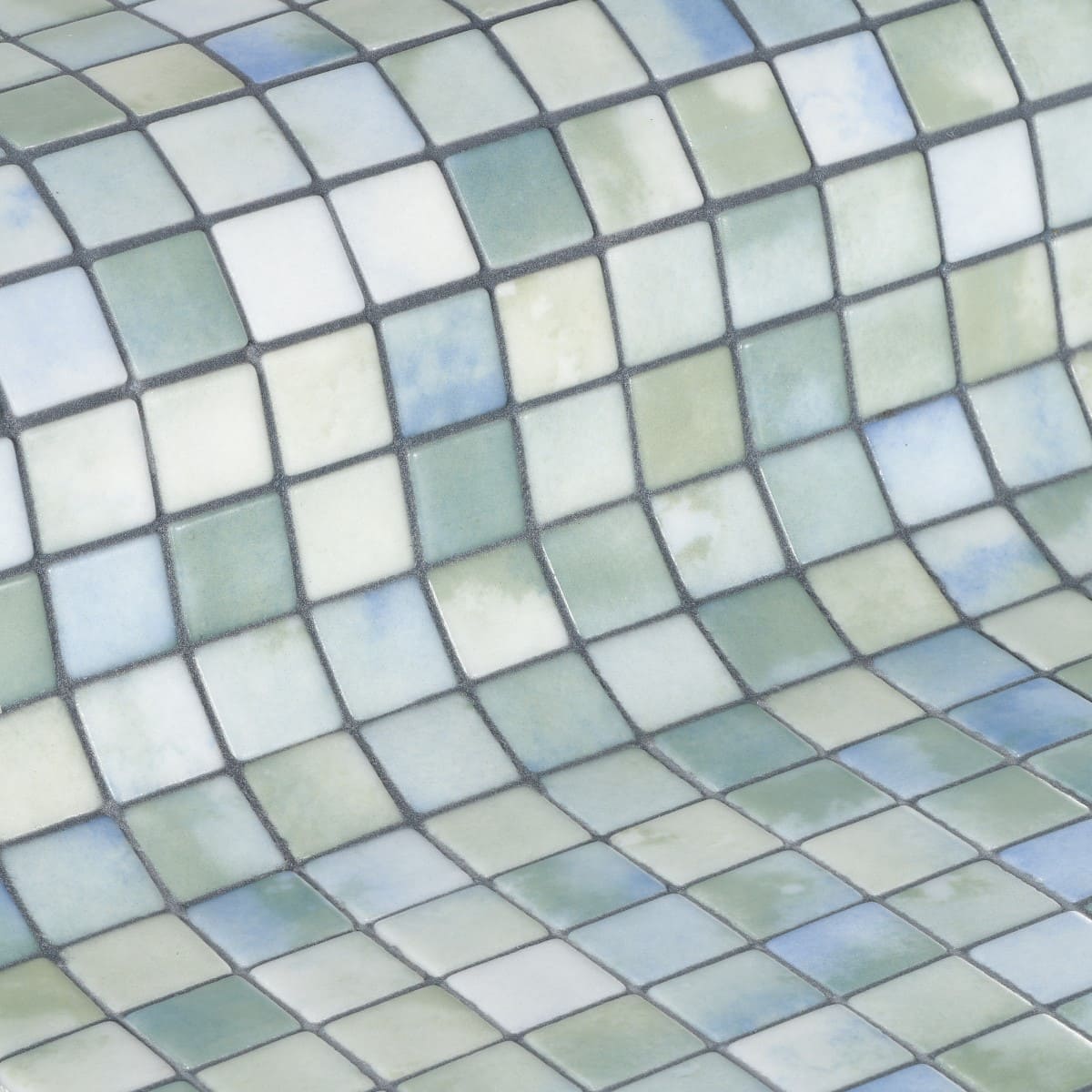 Мозаика Ezarri Aquarelle Fluid, цвет серый, поверхность матовая рельефная, прямоугольник, 313x495