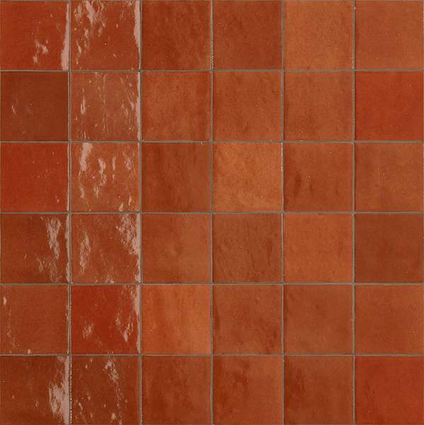 Керамическая плитка Marazzi Italy Zellige Corallo M5RS, цвет коричневый, поверхность глянцевая, квадрат, 100x100